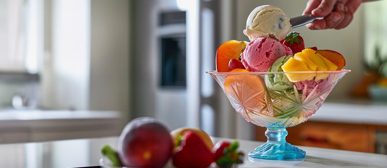 Ice cream in kitchen